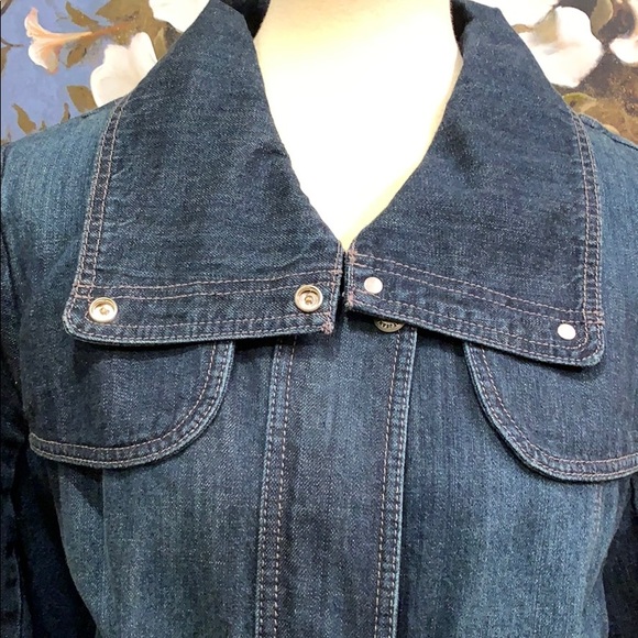 DNKY JEANS NWOT  denim jacket L - Picture 5 of 9